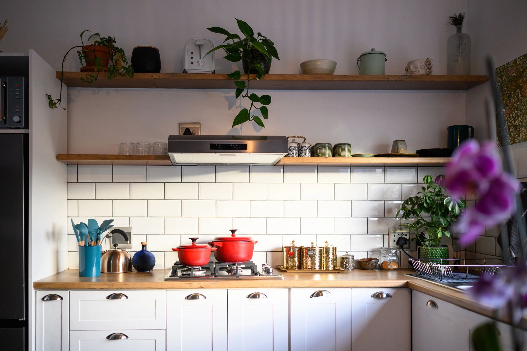 Modern kitchen remodel with white cabinetry and clean finishes
